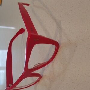 Ladies Red Cat Eyed Glasses